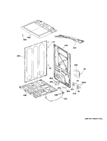 Cabinet & Top Panel parts for Ge Dryer GTD84ECPN0DG from AppliancePartsPros.com
