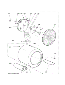 Drum parts for Ge Dryer GTD84GCPN0DG from AppliancePartsPros.com