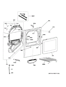 Front Panel & Door parts for Ge Dryer GTD84GCSN0WS from AppliancePartsPros.com