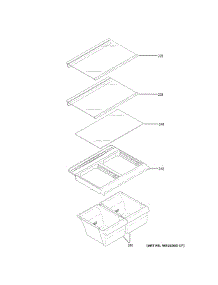 Fresh Food Shelves parts for Ge Top-Mount Refrigerator GTE16GTNBRWW from AppliancePartsPros.com