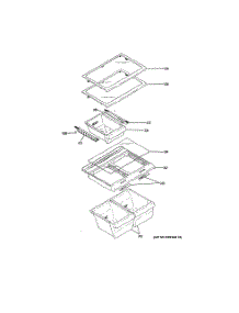 Fresh Food Shelves parts for Ge Top-Mount Refrigerator GTE18GSHMRSS from AppliancePartsPros.com
