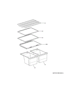 Shelves parts for Ge Top-Mount Refrigerator GTE18MSRBRSS from AppliancePartsPros.com