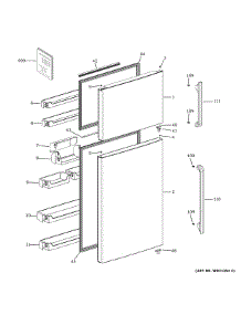Doors parts for Ge Top-Mount Refrigerator GTE18MTRBRWW from AppliancePartsPros.com