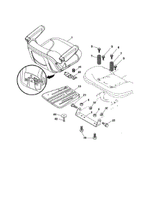 Seat parts for Husqvarna Front-Engine Lawn Tractor GTH52XLS-96045005700 from AppliancePartsPros.com