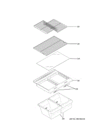 Fresh Food Shelves parts for Ge Top-Mount Refrigerator GTS16DTHPRWW from AppliancePartsPros.com