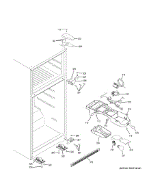 Fresh Food Section parts for Ge Top-Mount Refrigerator GTS18FGLFBB from AppliancePartsPros.com