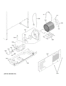 Machine Compartment parts for Ge Top-Mount Refrigerator GTS22KMNBRDS from AppliancePartsPros.com