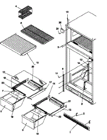 Cabinet Shelving parts for Amana Top-Mount Refrigerator GTW18B2L-P1192703WL from AppliancePartsPros.com