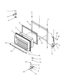 Freezer Door parts for Amana Top-Mount Refrigerator GTW21B2W-P1192901WW from AppliancePartsPros.com