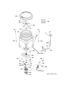 Tub & Motor parts for Ge Washer GTW840CSN0WS from AppliancePartsPros.com