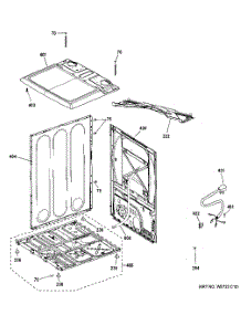 Cabinet & Top Panel parts for Ge Dryer GTX42GASJ3WW from AppliancePartsPros.com
