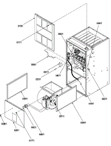 Cabinet Assembly And Blower Mounting parts for Amana Heating Cooling Combined Unit GUC115X50B/P1212906F from AppliancePartsPros.com