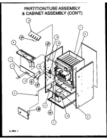 Partition / Tube Assembly & Cabinet Assembly (Con't) parts for Amana Furnace GUD070X40A/P1164509F from AppliancePartsPros.com