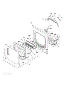 Dryer Front Panel & Door parts for Ge Laundry Center GUD24ESSM1WW from AppliancePartsPros.com