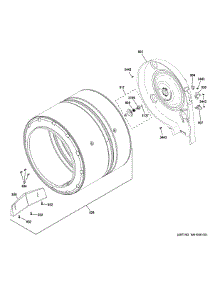 Drum parts for Ge Laundry Center GUD24GSSM1WW from AppliancePartsPros.com