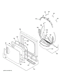 Dryer Front Panel & Door parts for Ge Laundry Center GUD27GESN0WW from AppliancePartsPros.com