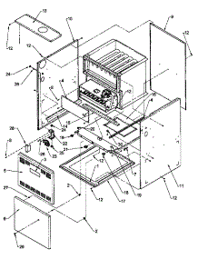 Cabinet Assembly parts for Amana Heating Cooling Combined Unit GUIA140B50/P1206608F from AppliancePartsPros.com