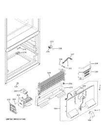 Freezer Section parts for Ge Bottom-Mount Refrigerator GWE19JGLNFWW from AppliancePartsPros.com