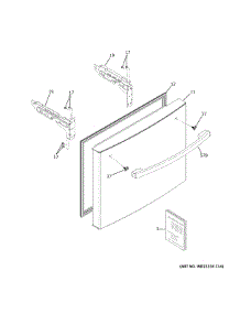 Freezer Door parts for Ge Bottom-Mount Refrigerator GWE19JGLWFWW from AppliancePartsPros.com