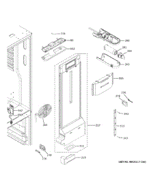 Fresh Food Section parts for Ge Bottom-Mount Refrigerator GWE19JSLDFSS from AppliancePartsPros.com