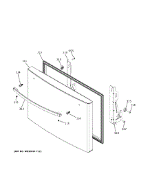 Freezer Door parts for Ge Bottom-Mount Refrigerator GWE23GENHDS from AppliancePartsPros.com