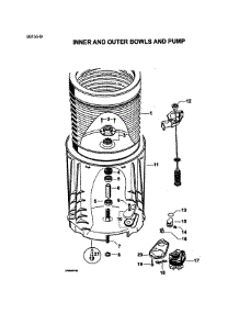 Bowl Assy parts for  Washer GWL15-96155B from AppliancePartsPros.com