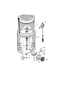 Inner & Outer Bowls / Pump parts for  Washer GWL15-96200A from AppliancePartsPros.com