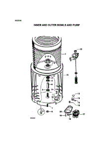 Bowl Assy parts for  Washer GWL15-96200B from AppliancePartsPros.com