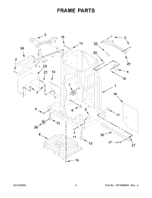 Frame Parts parts for Whirlpool Trash Compactor GX900QPPS7 from AppliancePartsPros.com