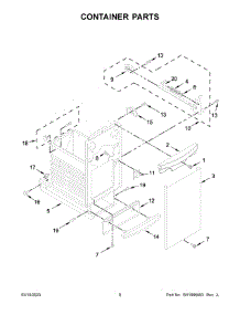 Container Parts parts for Whirlpool Trash Compactor GX900QPPS7 from AppliancePartsPros.com