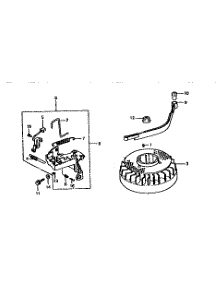 Flywheel parts for Honda Lawn & Garden Engine GXV140A1KY from AppliancePartsPros.com