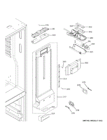 Fresh Food Section parts for Ge Bottom-Mount Refrigerator GYE18JMLTFES from AppliancePartsPros.com