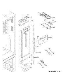 Fresh Food Section parts for Ge Bottom-Mount Refrigerator GYE18JSLDFSS from AppliancePartsPros.com