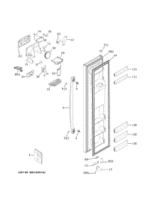 Freezer Door parts for Ge Side-By-Side Refrigerator GZS22DGJNFBB from AppliancePartsPros.com