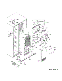 Freezer Section parts for Ge Side-By-Side Refrigerator GZS22DGJXFWW from AppliancePartsPros.com