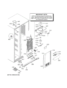 Freezer Section parts for Ge Side-By-Side Refrigerator GZS22DMJRFES from AppliancePartsPros.com