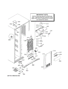 Freezer Section parts for Ge Side-By-Side Refrigerator GZS22DSJPFSS from AppliancePartsPros.com