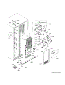 Freezer Section parts for Ge Side-By-Side Refrigerator GZS22DSJWFSS from AppliancePartsPros.com