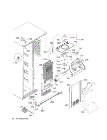 Freezer Section parts for Ge Side-By-Side Refrigerator GZS22IYNWHFS from AppliancePartsPros.com