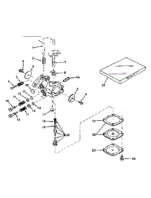 Carburetor parts for Tecumseh Lawn & Garden Engine H25-25200H from AppliancePartsPros.com