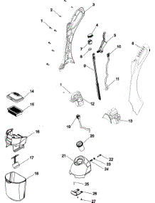 Handle And Tanks parts for Hoover Floor Scrubber Polisher H2850-050 from AppliancePartsPros.com