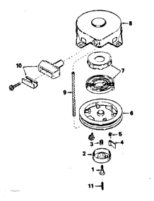 Rewind Starter parts for Tecumseh Lawn & Garden Engine H30-35317N from AppliancePartsPros.com