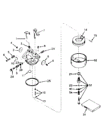 Carburetor parts for Tecumseh Lawn & Garden Engine H35-45393J from AppliancePartsPros.com