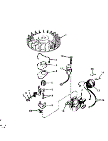 Magneto No. 610690A parts for Tecumseh Lawn & Garden Engine H35-45435J from AppliancePartsPros.com