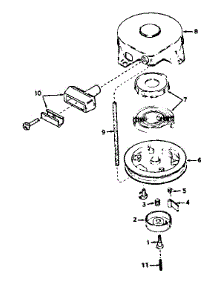 Rewind Starter No. 590420 parts for Tecumseh Lawn & Garden Engine H35-45435J from AppliancePartsPros.com