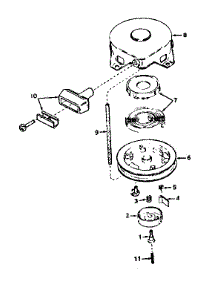 Rewind Starter No. 590420 parts for Tecumseh Lawn & Garden Engine H35-45477M from AppliancePartsPros.com
