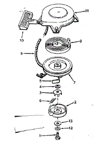 Rewind Starter No. 590374 parts for Lauson Lawn & Garden Engine H40-55086D from AppliancePartsPros.com