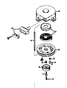 Rewind Starter No. 590420 parts for Tecumseh Lawn & Garden Engine H50-65166H from AppliancePartsPros.com