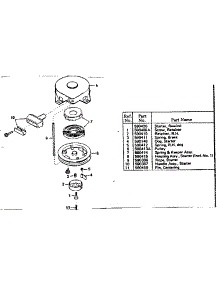 Rewind Starter No. 590420 parts for Tecumseh Lawn & Garden Engine H50-65417L from AppliancePartsPros.com