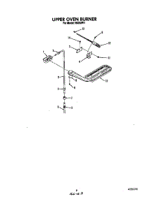 Upper Oven Burner parts for Roper Gas Range H6358*1 from AppliancePartsPros.com